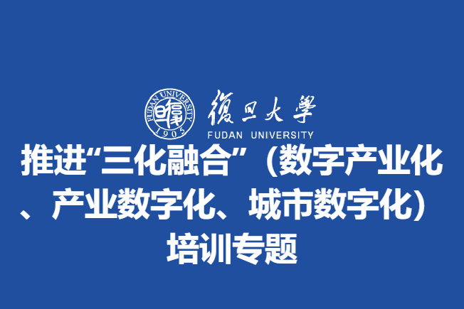 推进“三化融合”（数字产业化、产业数字化、城市数字化）培训专题